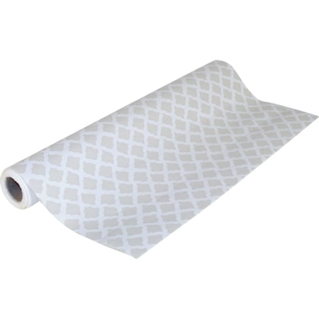 Con-Tact Brand Grip Print 18 In. x 4 Ft. Talisman Pale Gray Non-Adhesive Shelf Liner 04F-C7HR0-01